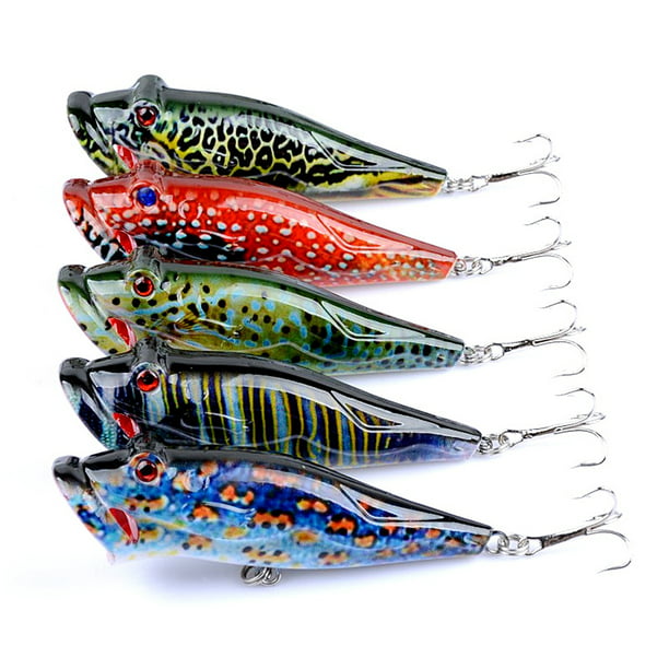 5Pcs 3D Eyes Artificial Lead Head Fishing Lures Bait Fishing Tackles Hooks